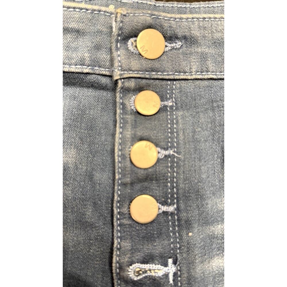 Mossimo High Rise Cut Off Denim Shorts Distressed Button Fly Size 16/33 - Picture 5 of 5
